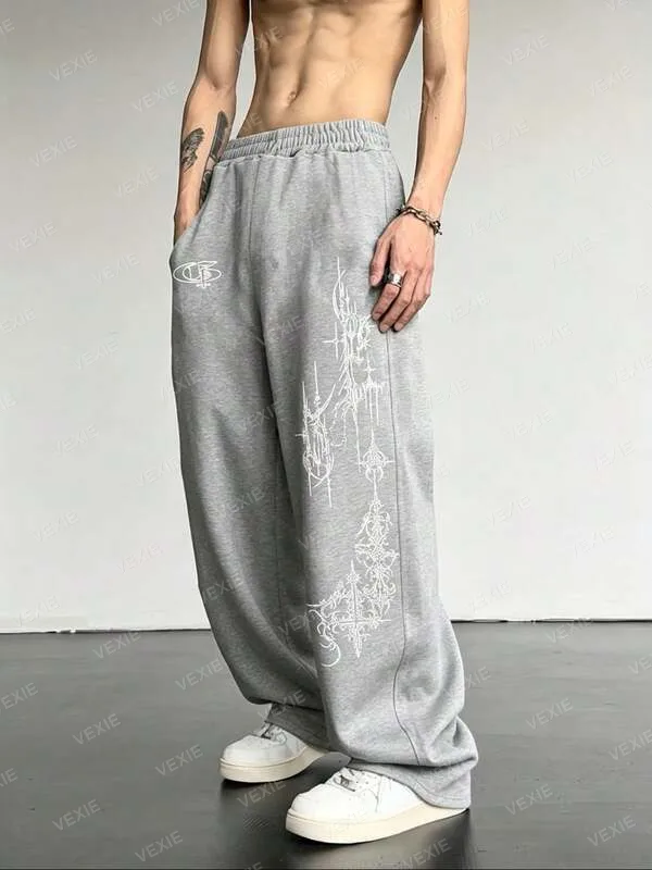 Calça Moletom Wide Cinza