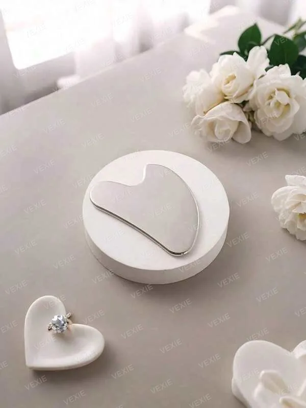 Gua Sha Coração em Aço Inox